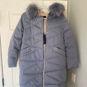 KoraDior down filled puffer coat with real fur trimmed hood